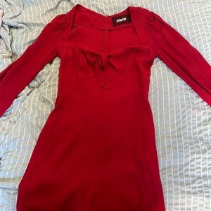 Red mini Reformation dress